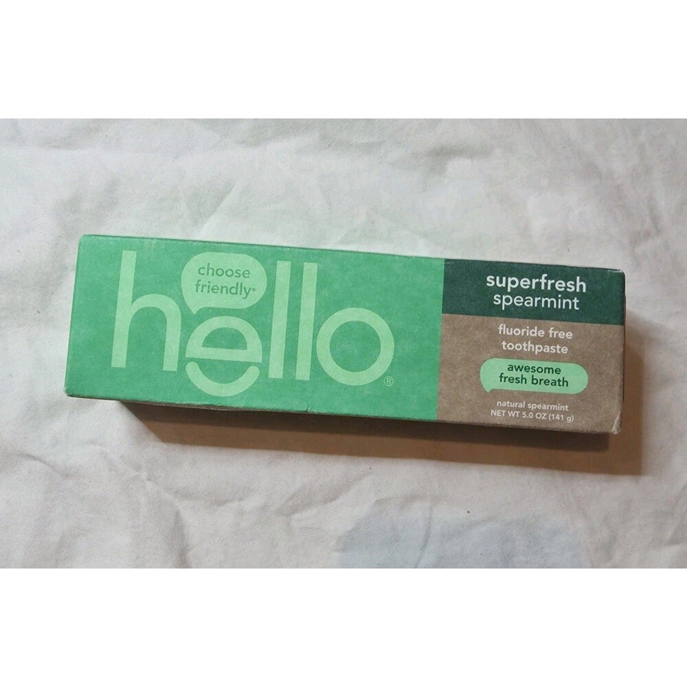 hello Super Fresh Fluoride-Free Toothpaste Awesome Fresh Breath 4 oz